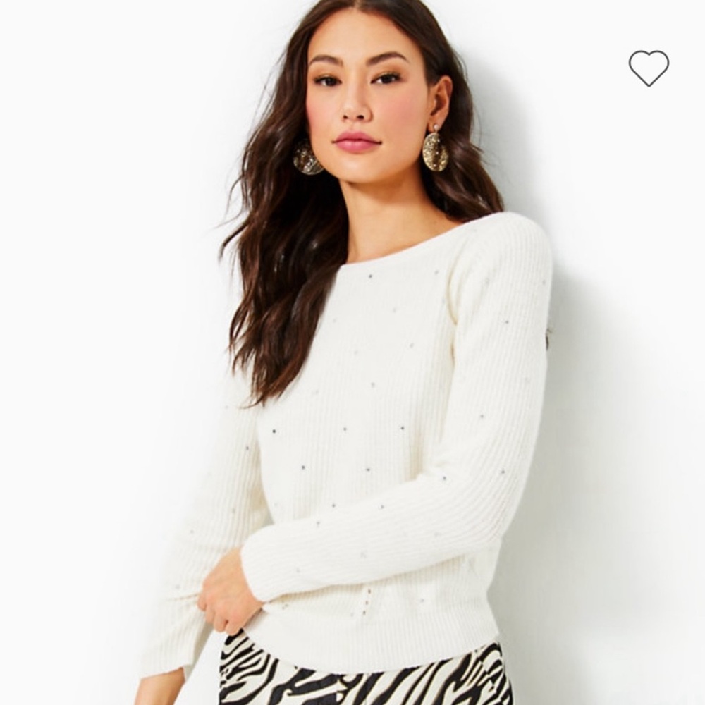 Lilly Pulitzer Anna May Sweater Size S White